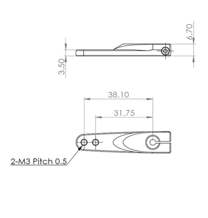 Metal single horn package (L: 1.25/1.5 in, M3)